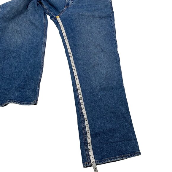 Abercrombie & Fitch Curve Love Baggy Low Rise Jeans Size 31/12 Blue Denim - Picture 9 of 12